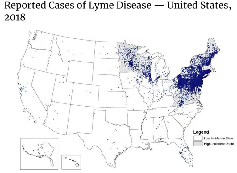 Lyme disease map